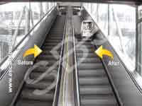 Step by Step Rulltrappsrengöring för industriell rengöring, tvättning av rulltrappor och rullband